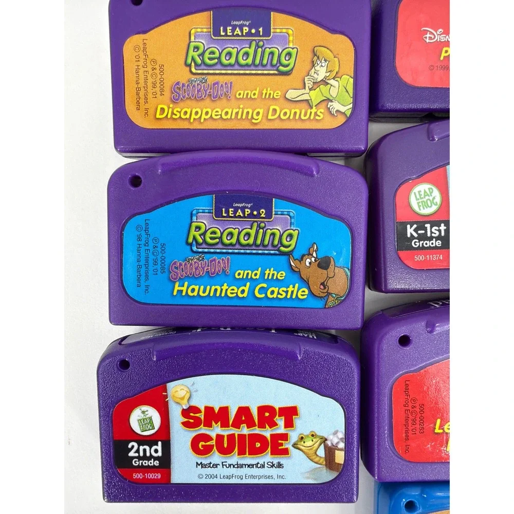 LeapFrog LeapPad LeapStart Cartridge Lot of 9 Disney Pixar Scooby‎ Reading Math